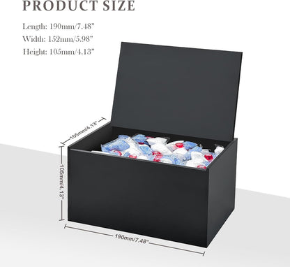 Bigfety Dishwasher Pod Holder Acrylic with Hinged Lid, Modern Style Dishwasher Cleaner Tablets Container Box for Detergent, Clear