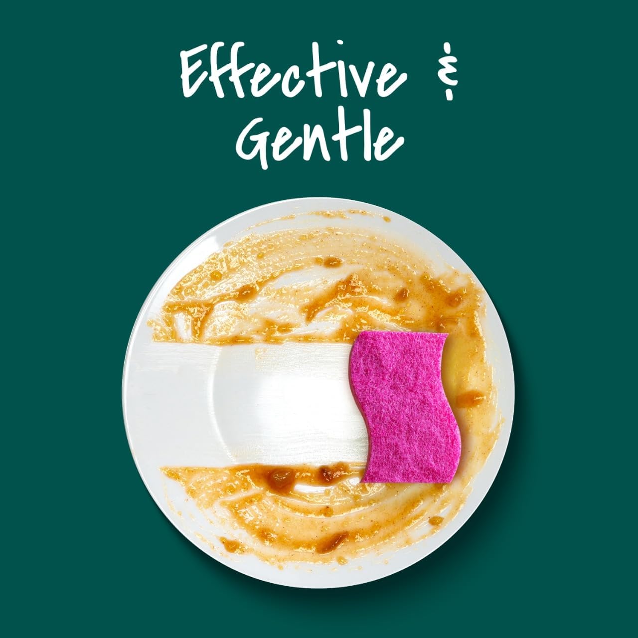 Scotch-Brite Delicate Clean Non-Scratch Scrub Sponge, 3 Nonscratch Kitchen Sponges for Gentle Cleaning of Porcelain, Fine china, Stemware, Nonstick Pots and Pans, Mirrors, Faucets, and More