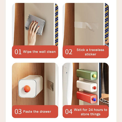 OULIGET Dishwasher Pods Storage Container,Hanging Storage Drawer for Detergent,Wall Kitchen Sink Cabinet Door Holder Storing for Laundry Pods Packaged Food Candy
