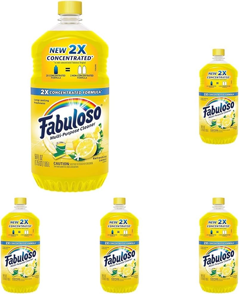 Fabuloso Multi-Purpose Cleaner, 2X Concentrated Formula, Refreshing Lemon Scent, 56 oz
