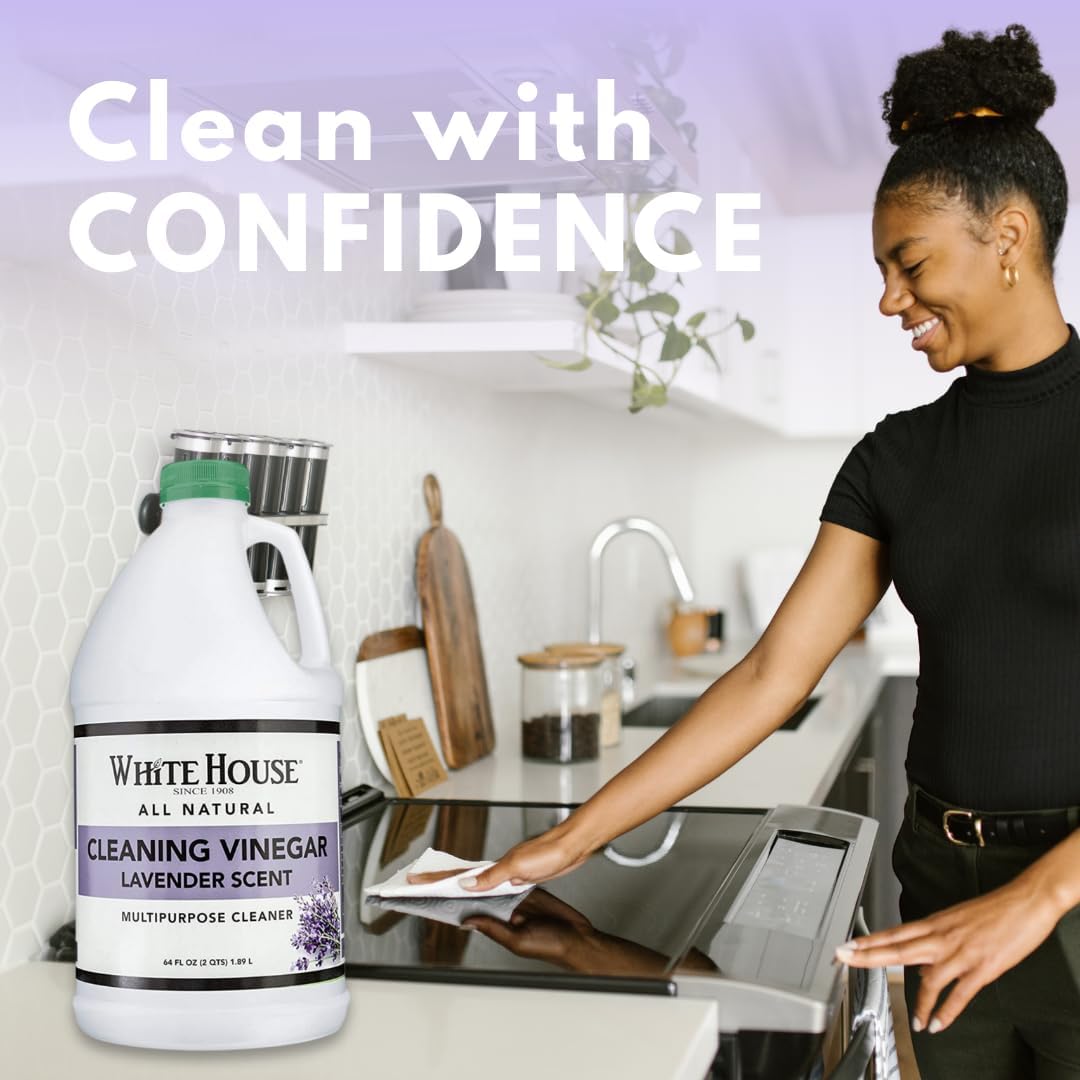 White House Cleaning Vinegar, Natural, Safe Multi-Purpose Home Cleaner (64 Fl Oz (Pack of 1), Lavender)