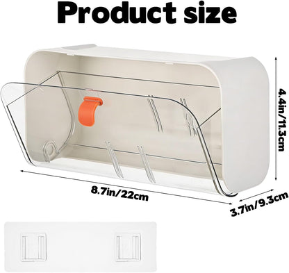 Dishwasher Detergent Pods Holder Wall-Mounted Clear Laundry Pods Container with Divider for Scent Booster Beads Dryer Balls Hanging Storage Container for Detergent Home Kitchen and Laundry Room