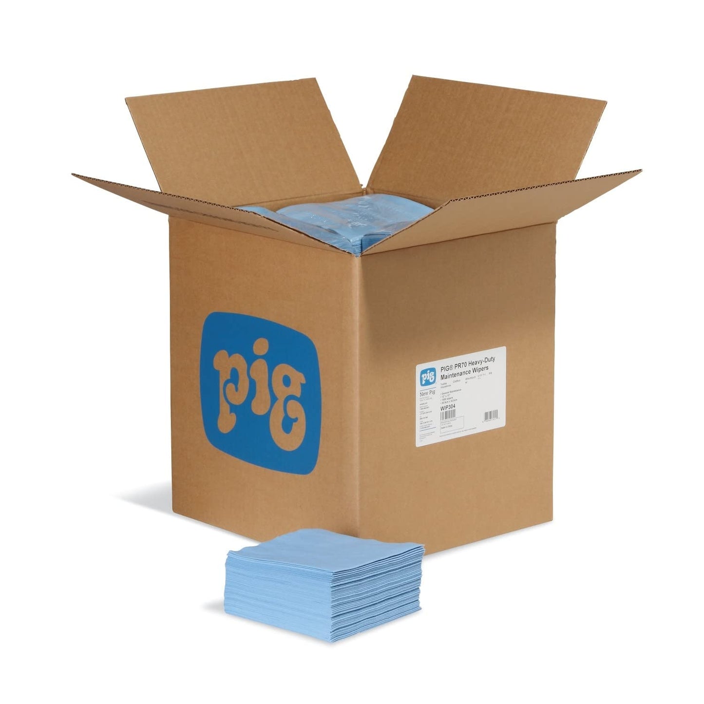 PIG PR70 Maintenance Wipes by - Heavy-Duty - 12" x 13" - 1,000 Wipers (20 Packs of 50) - WIP303, White