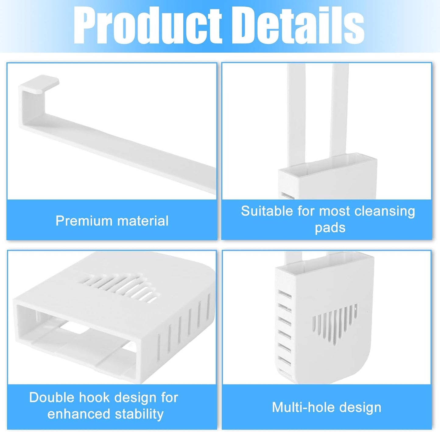 2 Sets Toilet Tank Pucks Holder, Hanging Toilet Bowl Carrier Hook Pucks Holder Hanger Bracket Caddy Avoids Crumbling from Water Tank