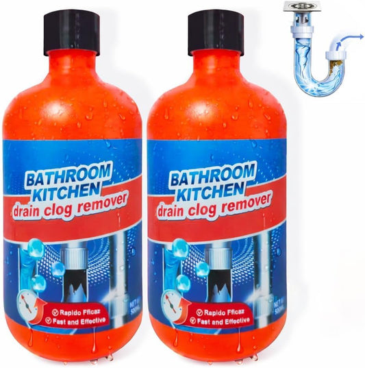 Drain Clog Remover, Liquid Plumber Drain Cleaner, Sink Cleaner, Pipe Cleaners for Shower or Sink Drains, Professional Toilet Unclogs and Removes Hair, Blockage (2 pcs)