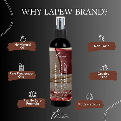 Lapew Room & Linen Spray | Fragrance Mist for Home, Car & Office | Fabric & Air Freshener | Neutralizing Mist | Made in USA | Cozy Cinnamon & Apple - Colors A