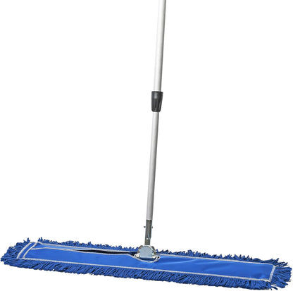 48 Inch Blue Commercial Dust Mop & Floor Sweeper with Extendable Handle – Mop for Hardwood, Tile, and Concrete Floor Cleaning
