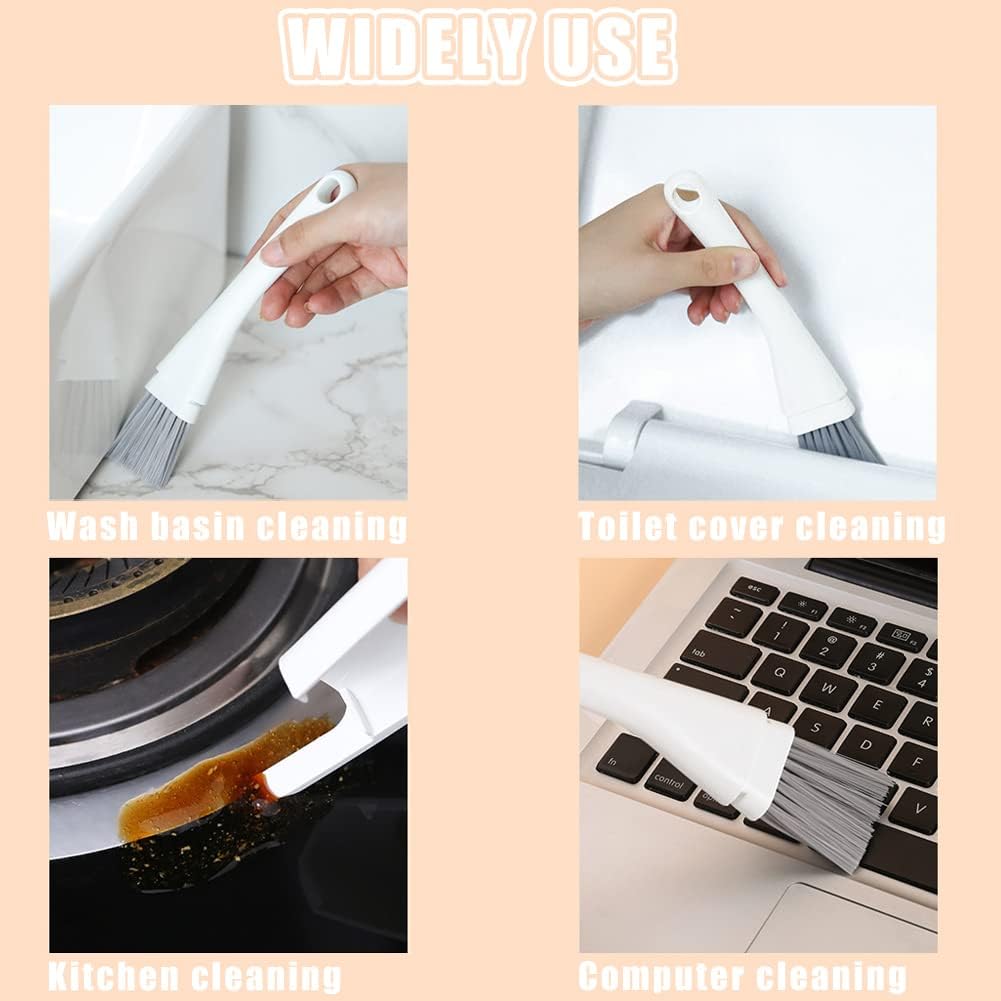 2 Pack Mini Brush and Dustpan Set Conveniently Dust Clean Portable Multi-Functional Cleaning Tools for Key Board Table (Black&Gray)