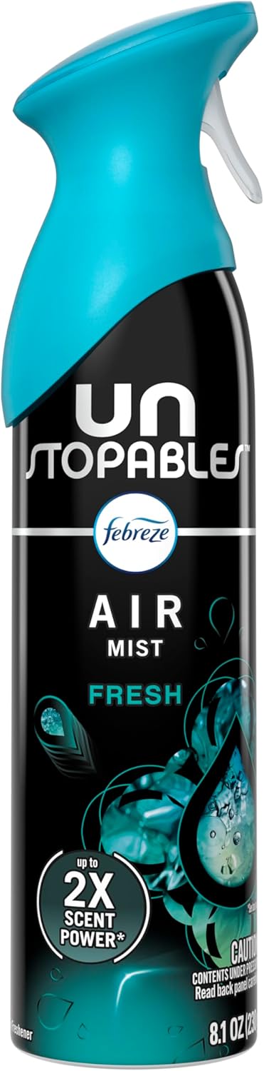Febreze Air Mist, Air Freshener Spray, Odor Fighting Room Spray, Deodorizer for Home Bathroom Kitchen Office Apartment Dorm Room Classroom, Linen & Sky Scent, 8.1oz (Pack of 6)