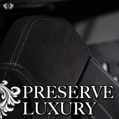 Pinnacle Black Label Suede-Soft Alcantara® Cleaner (8 oz): Premium Care for Micro-Suede & Alcantara Surfaces - Gently Removes Stains, Refreshes, and Deodorizes - Safe for All Interior Fabrics