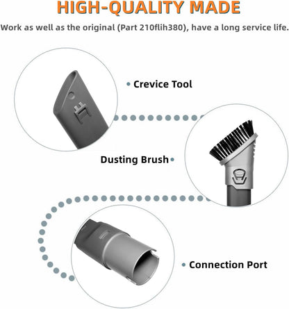 JEDELEOS 2 in 1 Crevice Duster Tool for Shark NV752 NV600 NV650 NV680 NV340 HV301 HV322 HV300 HV320 NV480 NV800 NV151 LA502 AZ2001 HZ2002 Rotator/Rocket/Navigator/APEX Duoclean Upright Vacuum
