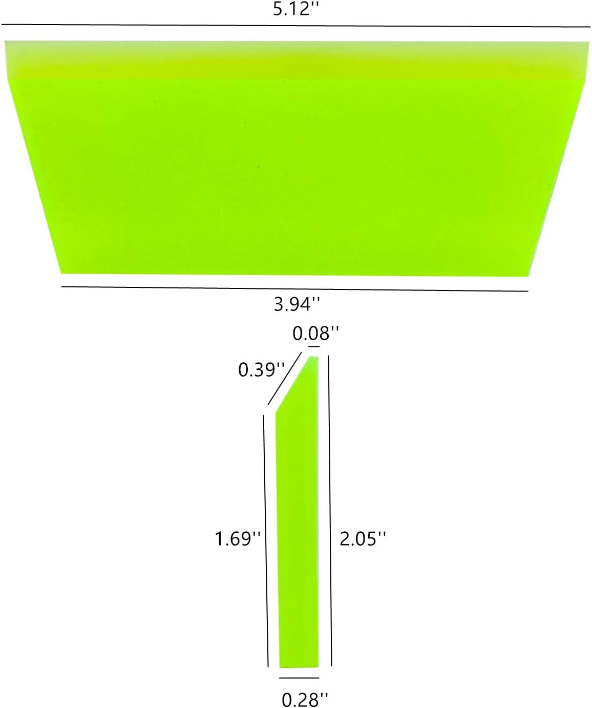 CARTINTS 2pack Mini Squeegee Rubber Squeegee, 5.1x 2 inch, for Cleaning Glass, Shower Door and Car Windows and Screen Printing, Blue/Green