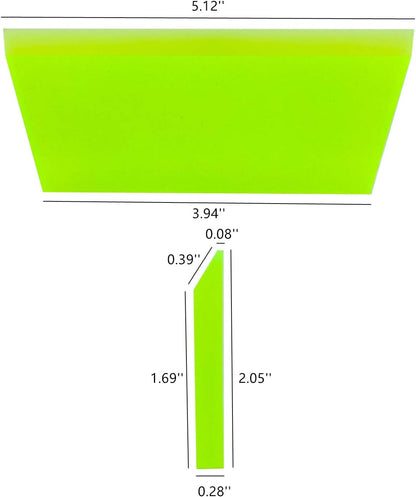 CARTINTS 2pack Mini Squeegee Rubber Squeegee, 5.1x 2 inch, for Cleaning Glass, Shower Door and Car Windows and Screen Printing, Blue/Green