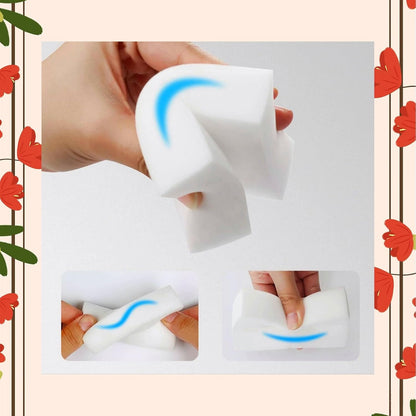 (16 Pack) Extra Large Eraser Sponge - Melamine Magic Sponges Bulk for Bathroom, Wall, Boat Cleaning - Heavy Duty Multi-Surface Scrubber, Extra Thick Long Lasting Foam Pads - Baseboard, Bathtub Cleaner