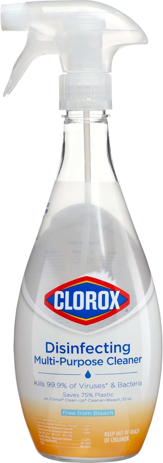 Clorox Disinfecting All-Purpose Cleaner 32 Oz and Bathroom Cleaner, Household Essentials, 30 Oz, Pack of 3