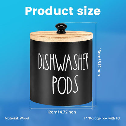 Dishwasher Pod Container Small Dishwasher Pod Holder With Lid Weekly Supply To Keep Fresh Round Storage Wide Opening Laundry Detergent Laundry Pod Holder Laundry Pods Container For Home Kitchens