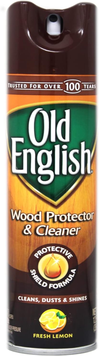 Old English Aerosol Wood Protector & Cleaner, Fresh Lemon 12.50 oz (Pack of 3)