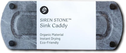Premium Sink Caddy – Water-Absorbing Diatomaceous Earth Tray for Sink, Elevated Stainless Steel Feet, Non-Toxic, Fast-Drying, Kitchen or Bathroom