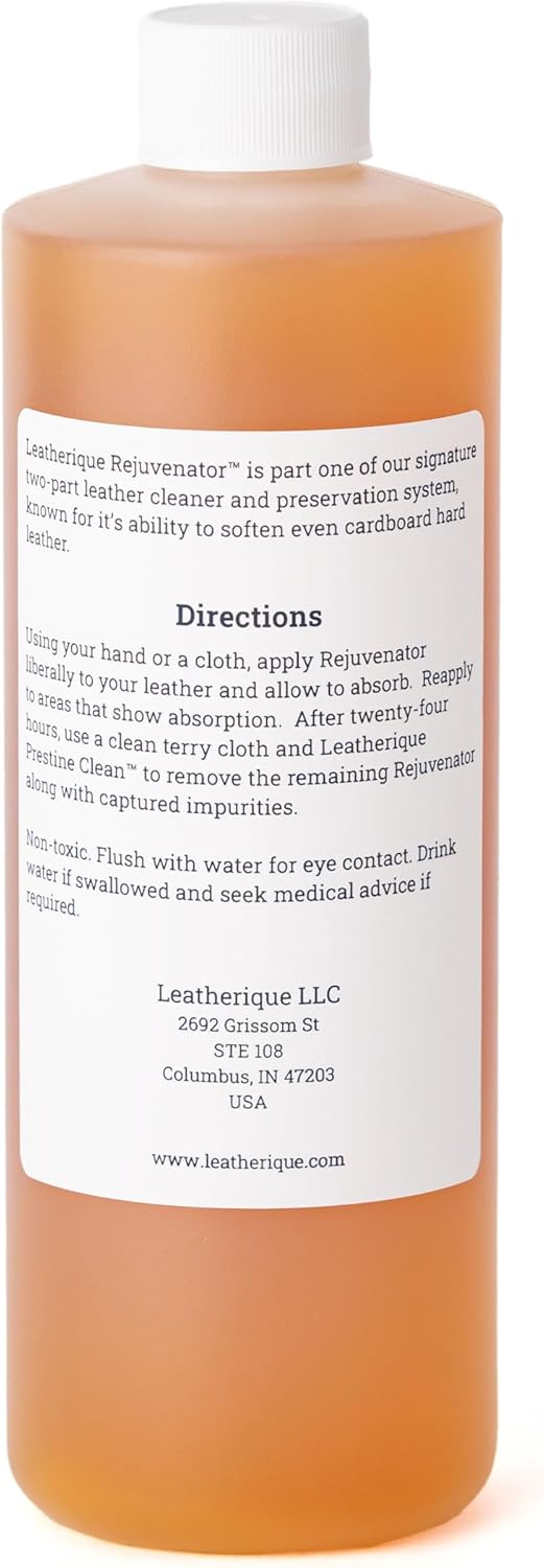 Leatherique Leather Care & Preservation Set - 8 oz | Leatherique Rejuvenator Oil & Prestine Clean 2-Step System | Softens, Conditions & Preserves Leather | Perfect for Cars, Furniture, Saddles & More