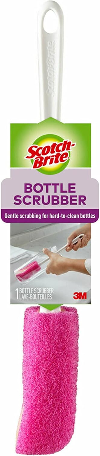 Scotch-Brite Water Bottle Scrubber, Safe On Glass, Plastic and Stainless Steel