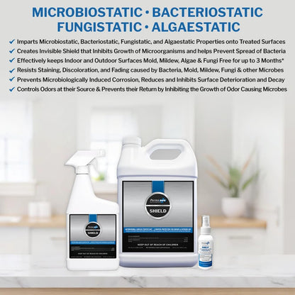 PermaSafe SHIELD, 90-Day Antimicrobial Surface Protectant; Mold, Mildew, Fungi, Algae and Odor Inhibitor, and More. (32 Oz.)