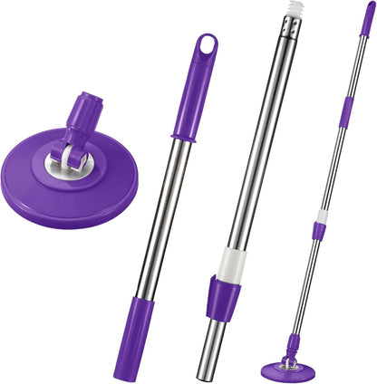 Spin Mop Replacement Handle 360 Degree Spin Mop Pole Handle Replacement Rotating Telescopic Stick for Head Replace Spinning Household Cleaning Accessories for Home(Cute Blue)