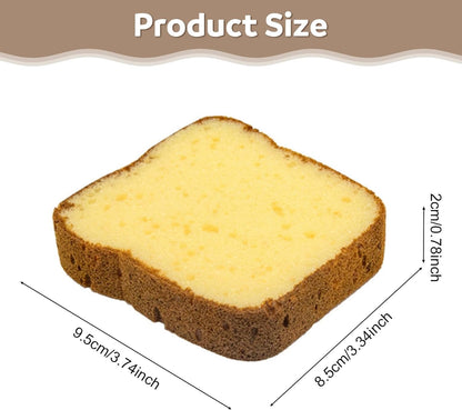 2 Pcs Cleaning Sponges, Cute Toast Shape Kitchen Scrub Dish Sponges, Household for Cleaning Dishwasher Sponges Non Scratch Scouring Pad