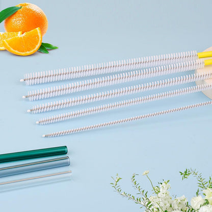 Straw Clean Brush Extra Long Straw Tube Brushes for Cleaning, Reusable Drinking Straw Cleaner Brush Set, Glass Pipe Cleaning Brush (12 inch)