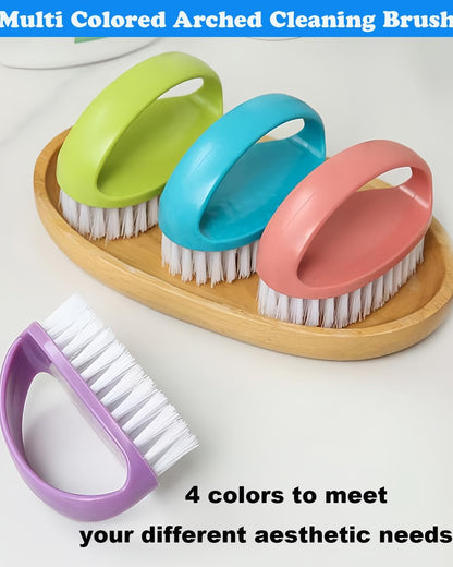 2 Pack Scrubbing Brushes for Cleaning, Heavy Duty Scrub Brush Nylon Stiff Bristles,Scrubber Cleaner Brush for Bathroom,Showe,Sink,Kitchen,Bathtub,Floor,Multi-Purpose Cleaning Brush (Green+Blue)
