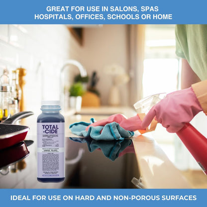 ForPro Total-Cide Disinfectant Solution, 2X Concentrated Formula, Hospital Grade Sanitizer & All Purpose Cleaner, 1 Gallon (128 Fl Oz)