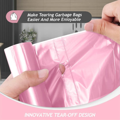 Teivio Small Trash Bags 4 Gallon 120 Counts Garbage Bags, Bathroom Trash Can Bin Liners, Small Plastic Bags for home office kitchen, fit 12-15 Liter, 3,3.5,4.5 Gal, Clear