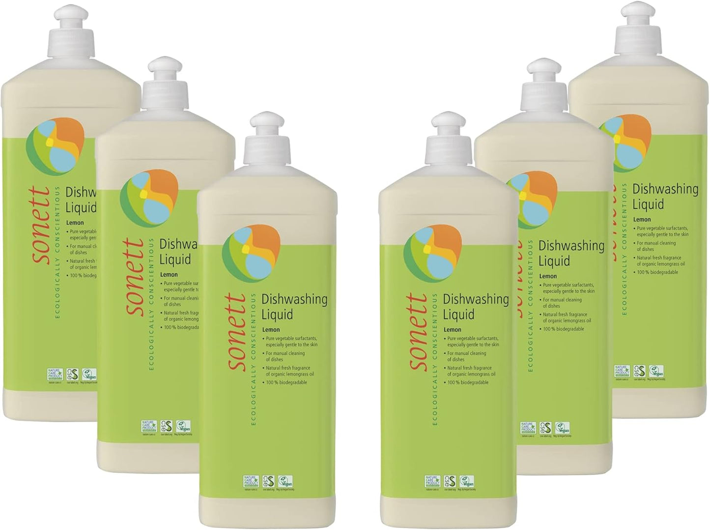 Sonett Organic Dishwashing Liquid Organic 100% Biodegradable Lemon, 34 Fl.Oz (1 Count)