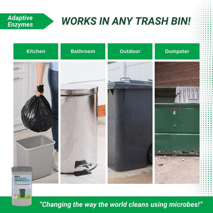 ACT Trash Deodorizer and Cleaner | Eliminates Odors Controls Garbage Sludge | for Garage and Outdoor Bins | Dry Powder Eco-Friendly 2.5lb