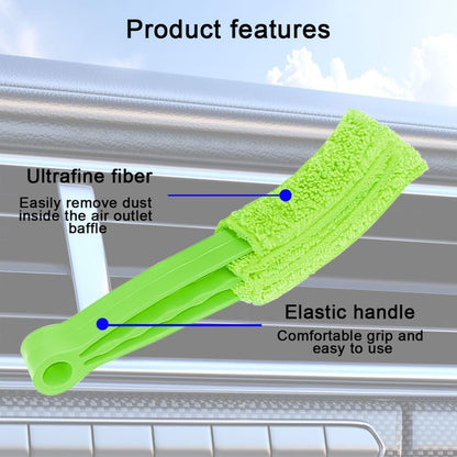 3PCS Mini Duster for Car Air Vent, Automotive Air Conditioner Cleaner and Brush, Vehicle Blind Dust Cleaning Tool for Keyboard, Window, Shutter, Universal for SUV, Truck, RV（Rose Red）