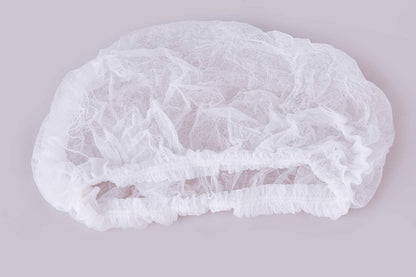 100 Disposable Mop Mob Bouffant Caps 21inch Clipped Hair Head Cover Net for Salon or Spray Tan