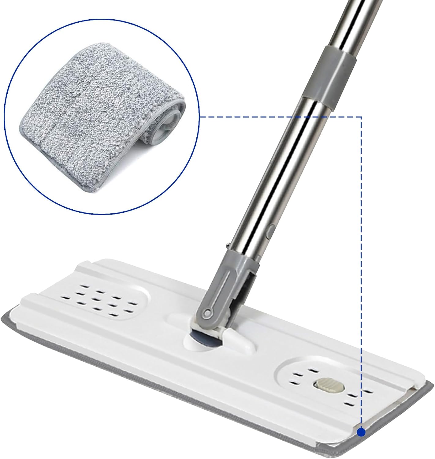 Microfiber Cleaning Pads: 10 Pack 13" X 4.9" Washable for Floor Cleaning Compatible with Tethys & Most 13 Inch Flat Mops - Replacement for Mop Bucket Set