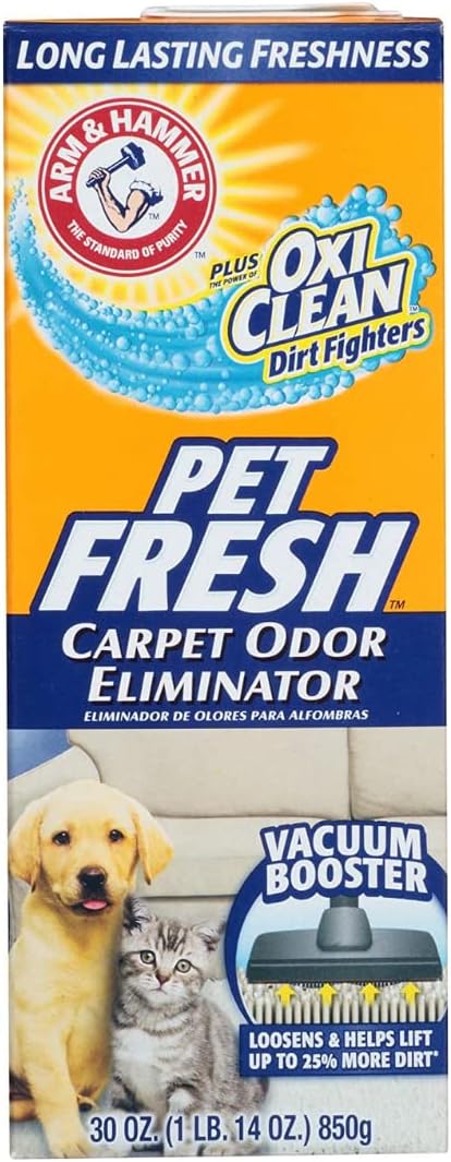 Arm & Hammer Pet Fresh Carpet Odor Eliminator Plus Oxi Clean Dirt Fighters, 18 oz,(PACK OF 2)