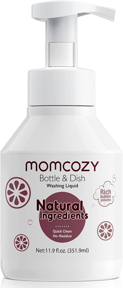 Momcozy Bottle Brush Cleaning Fluid, Powerful Cleaning with Natural Foam, Suitable for Momcozy Press Foaming Clean Bottle Brush Set, 11.9 Ounces