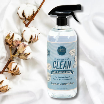 San Francisco Soap Company Smells So Clean Linen Spray | Egyptian Cotton | 33.8 Fl Oz | Fresh Spray | Multi-Purpose And Dye Free