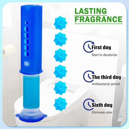Solala 6 Packs Toilet Bowl Gel Stamp - Replacement Gel Toilet Bowl Cleaning Stamps Compatible with Scrubbing Bubbles, Stop Limescale and Rings, for Cleaning and Refreshing, 6 Pack with Dispenser