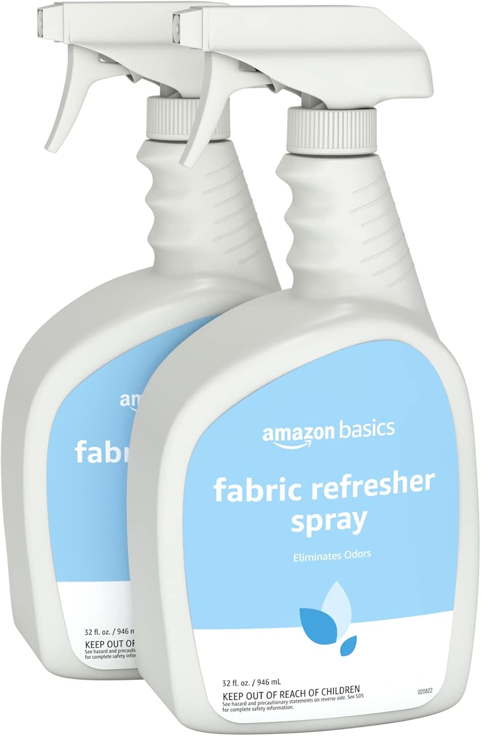 Amazon Basics Fabric Refresher Spray, Fresh Scent, Odor Eliminator, Dye-Free, Quick-Drying, 32 fl oz, Pack of 2