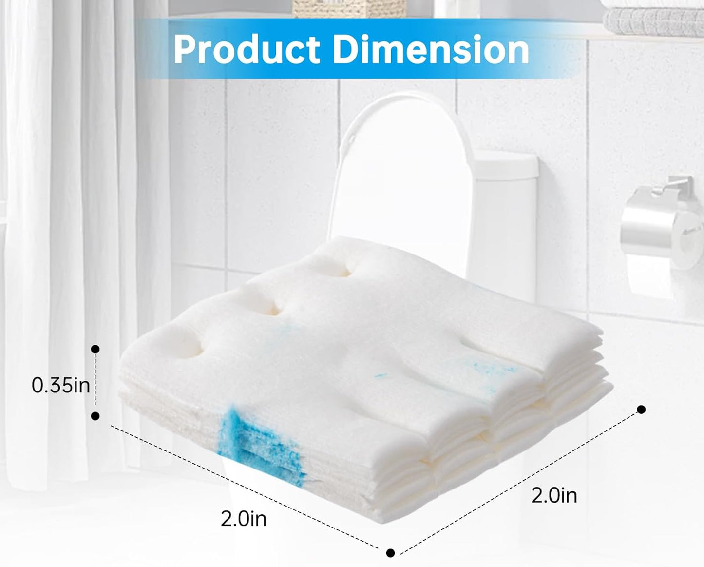 24 Pack Flushable Refills Compatible with Scrubbing Bubbles Toilet Bowl Brush, Disposable Cleaner Refills Pads for Scrubbing Bubbles Toilet Wand, Toilet Brush Refill Accessories (Only Pads)