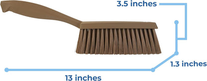 Vikan 45871 Bench Cleaning Brush, Polypropylene/Polyester Soft Bristle Dustpan Brush & Sweeper With Handle, 14-Inch, Pink