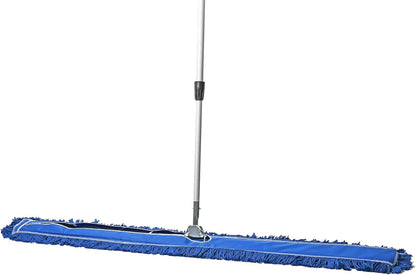 48 Inch Blue Commercial Dust Mop & Floor Sweeper with Extendable Handle – Mop for Hardwood, Tile, and Concrete Floor Cleaning