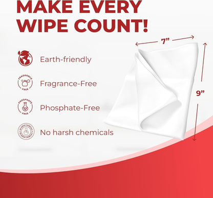 HandyClean Rinse-Free Food Contact Sanitizing Wipes Pouch, Multi Surface Cleaning Supplies for Kitchen and Professional Setting - 1 pack, 71 count