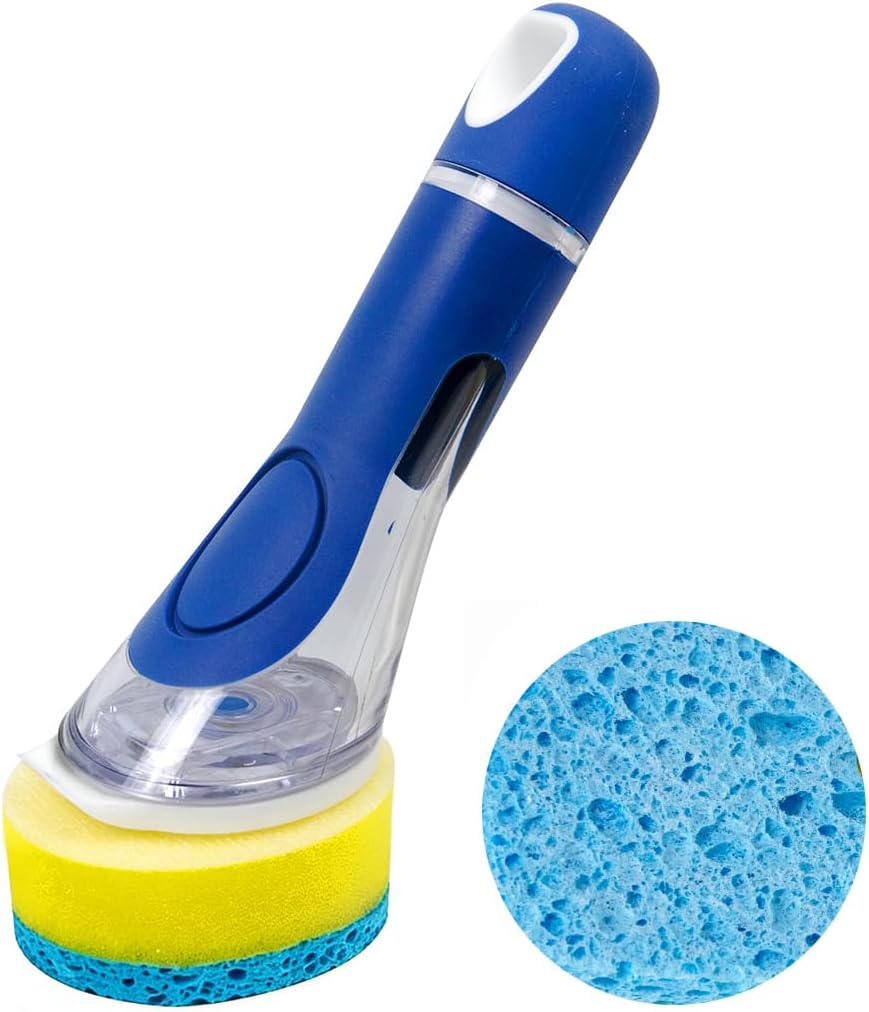 CELOX Dish Sponge with Handle, Dish Sponge with Soap Dispenser