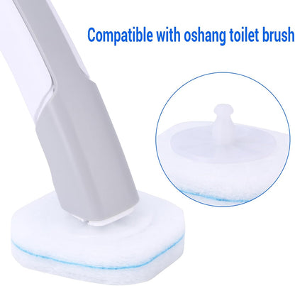 30 Count Disposable Toilet Brush Refills, Toilet Refill Pads Compatible with Clorox and Oshang Toilet Brush, Bathroom Cleaning Heads
