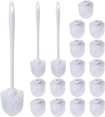 Tioncy 15 Pcs 14.2 Inch Toilet Brush Commercial Heavy Duty Toilet Bowl Cleaning Scrub Long Scrubber for Bathroom Cleaning Supplies