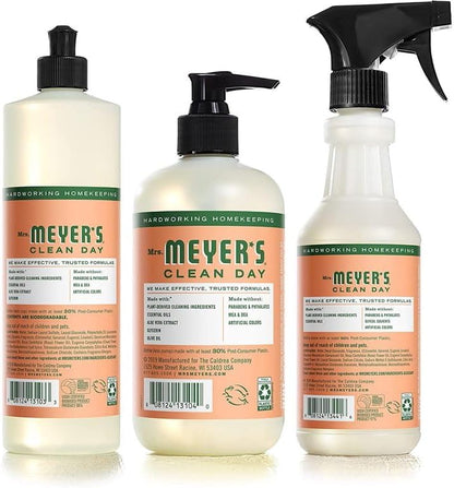 Mrs. MEYER'S Kitchen Set, Dish Soap, Hand Soap, and Multi-Surface Cleaner, 3 CT (Snowdrop)