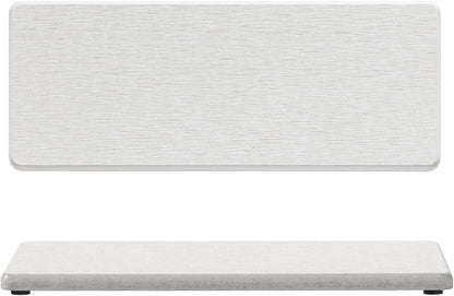 2PCS Water Absorbing Stone Drying Tray for Kitchen Counter & Bathroom Sink, Diatomite Faucet Splash Guard, Soap Dispenser Rack & Sponge Holder Caddy Organizer, Marble White (Printed Pattern), 9"x 3.5"